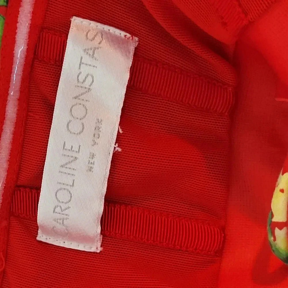 $420 Caroline Constas Kaia Strapless Bustier Mini Dress Red Radiant Flor… - Picture 13 of 16